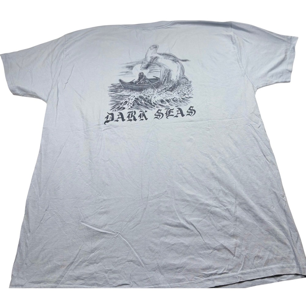 Dark Seas Division Mens XXL Light Blue Hammerhead Shark Reaper Graphic T-Shirt